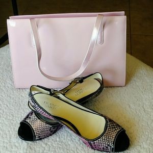 NIB Franco Sarto pink singed-back shoes